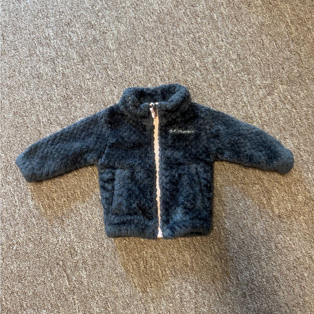 Columbia Fuzzy Grey Jacket 3/6month